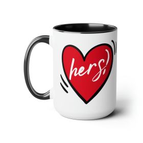 Accent Ceramic Coffee Mug 15oz - Say It Soul Her Heart, Couples