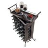 Silvano Wine Rack 5x5 with Removable Tray; Dark Bronze